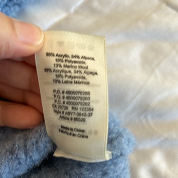 Wilfred Free
Gwyneth Sweater Cropped Blue Size XXS. Alpaca blend Quarter Zip - Picture 8 of 14